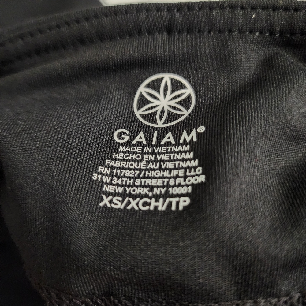 GAIAM Om Mesh Yoga Leggings In Black (Tap Shoe) Size XS - Picture 8 of 10